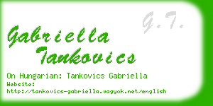 gabriella tankovics business card